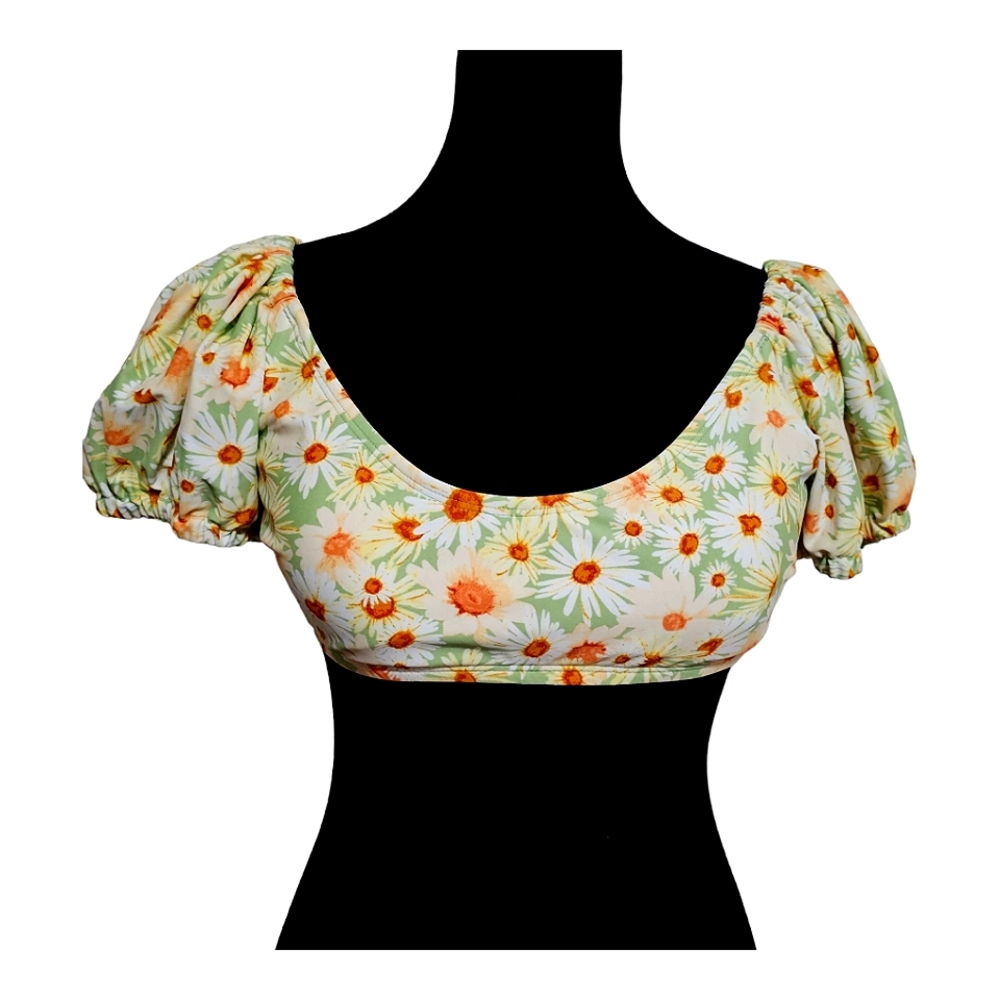 WILD FABLE Bralette Bikini Top Daisy Print S